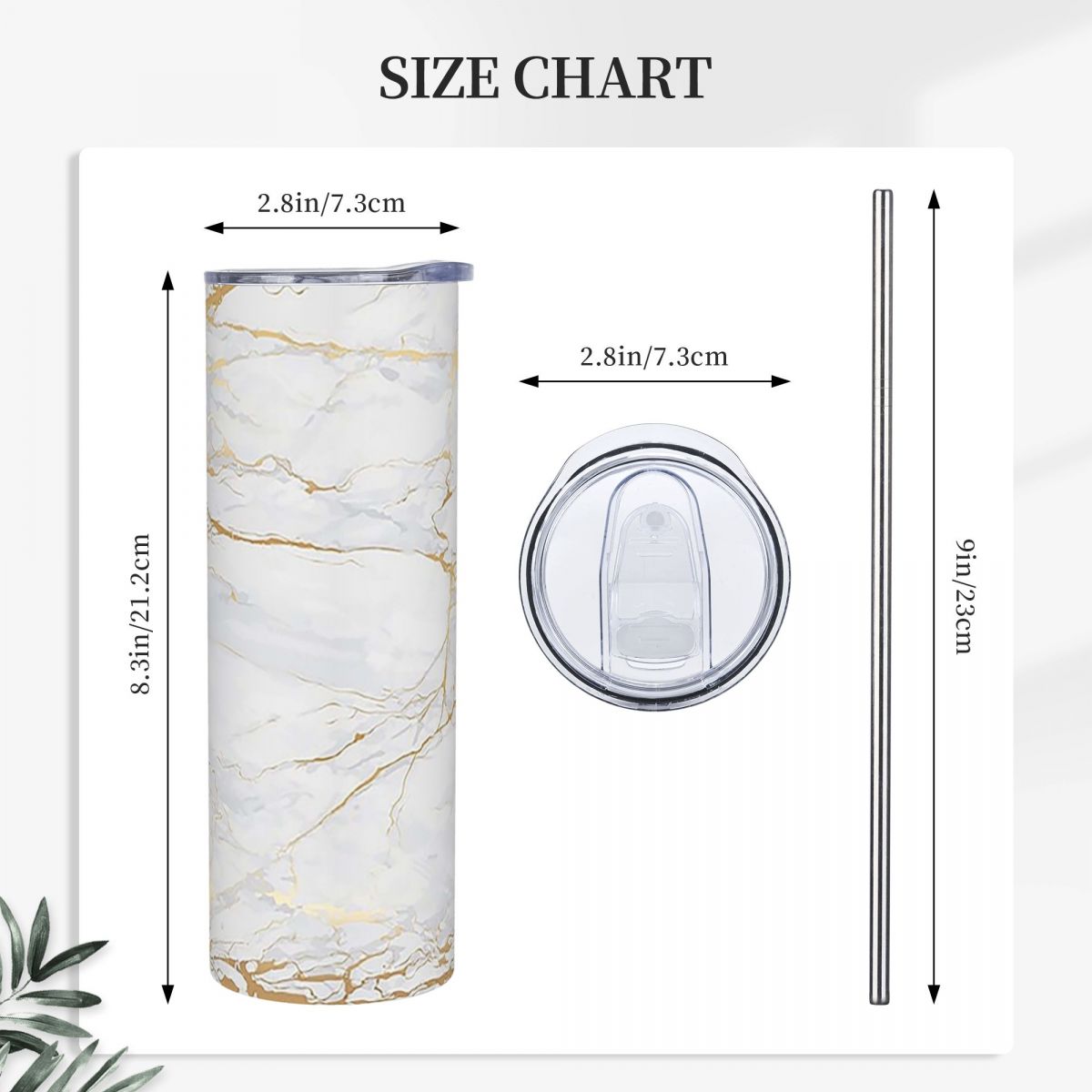 White And Gold Marbl Stainless - Tumbler 20Oz White ulasan dan harga