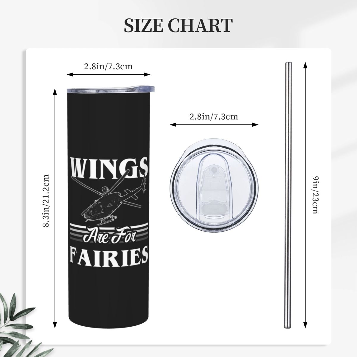 Wings Are For Fairies Helicopt - Tumbler 20Oz White ulasan dan harga