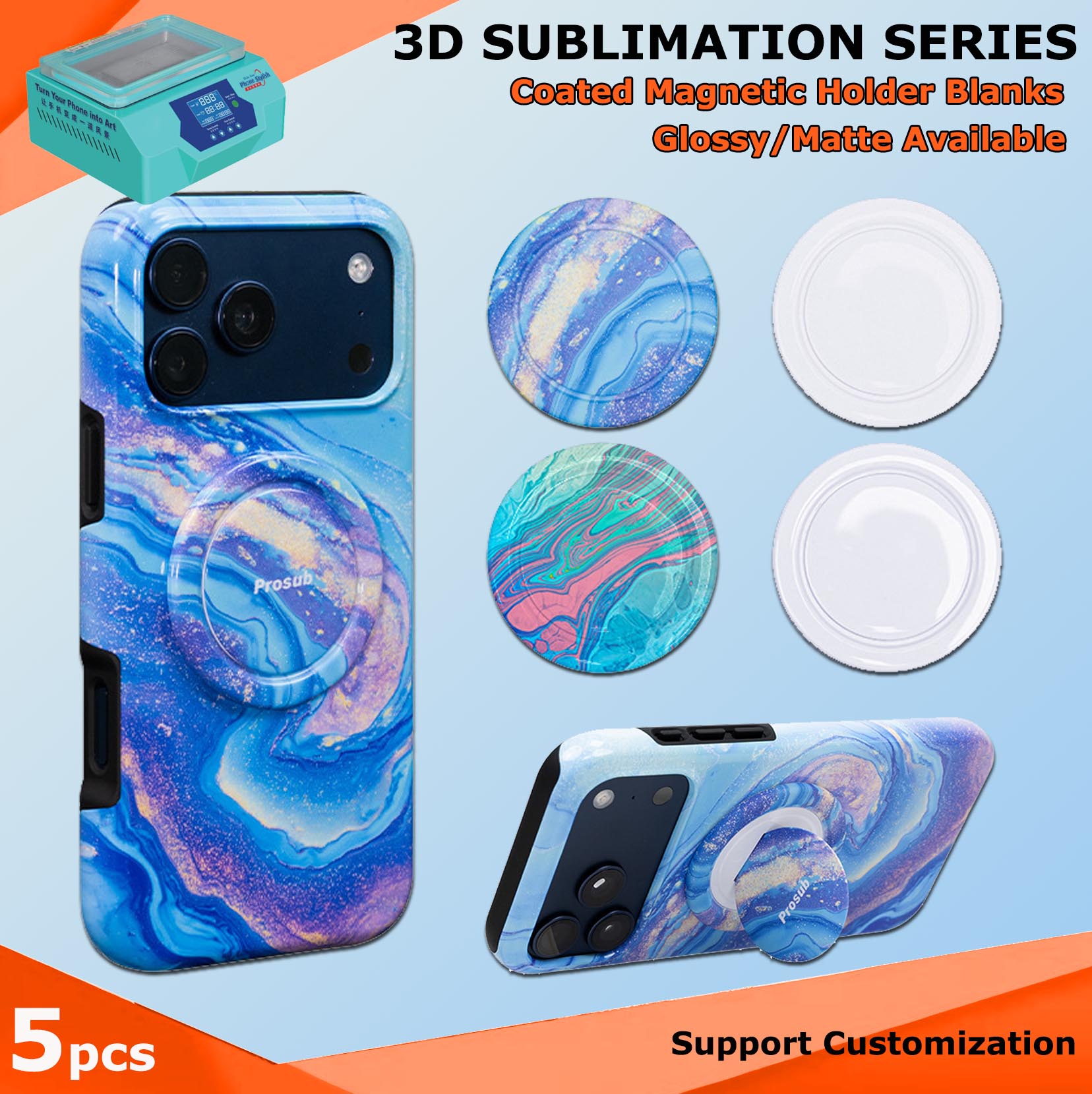 Fonlyu 5pcs Hard PC Magnetic R - Phone Case Blank Print ulasan dan harga