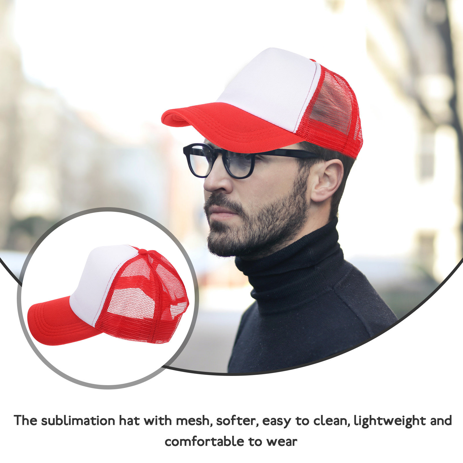 10Pcs Blank Mesh Baseball Hats - Hat Sublimation Blank ulasan dan harga