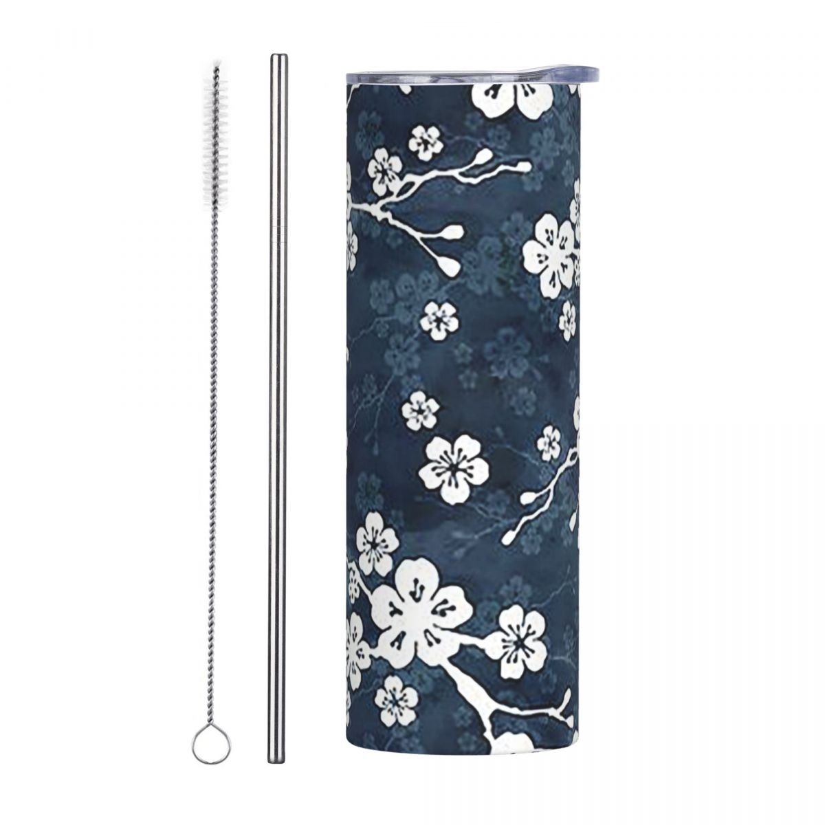 Navy And White Cherry Blossom  - Tumbler 20Oz White ulasan dan harga